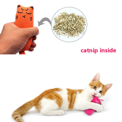 Rustle Sound Catnip Toy Cats Products for Pets Cute Cat Toys for Kitten Teeth Grinding Cat Plush Thumb Pillow Pet Accessories