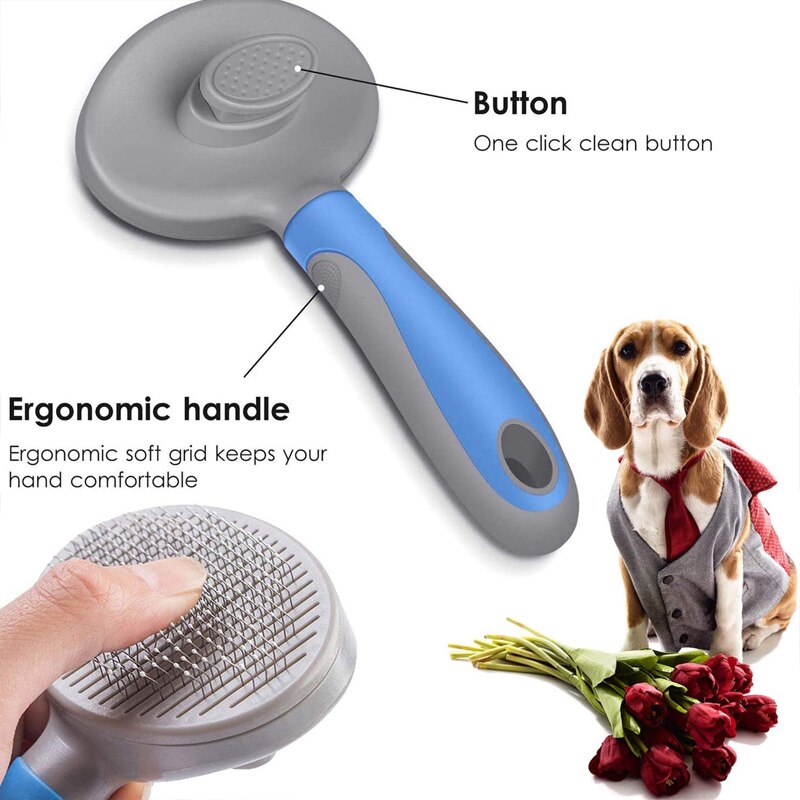 Pets Grooming Brush for Dog Long Hair Removes Pet Cat Hair Shedding Comb Puppy Slicker Brush