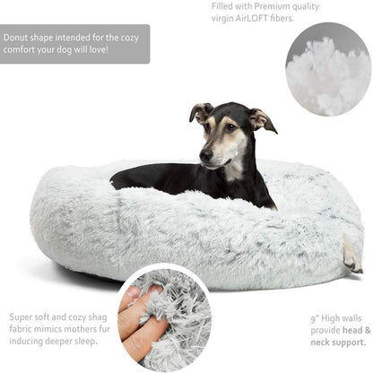 Machine Washable Calming Donut Cat and Dog Pet Bed