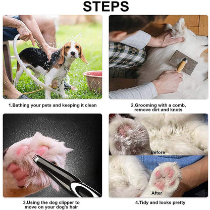 Electric Pet Hair Clipper and Trimmer Pet Grooming Tool- USB Charging