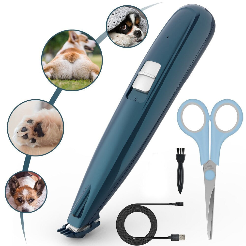 Low Noise USB Rechargeable Grooming Safe Nail Clipper for Pets