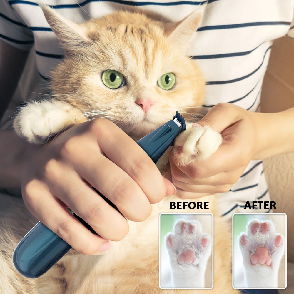 Low Noise USB Rechargeable Grooming Safe Nail Clipper for Pets