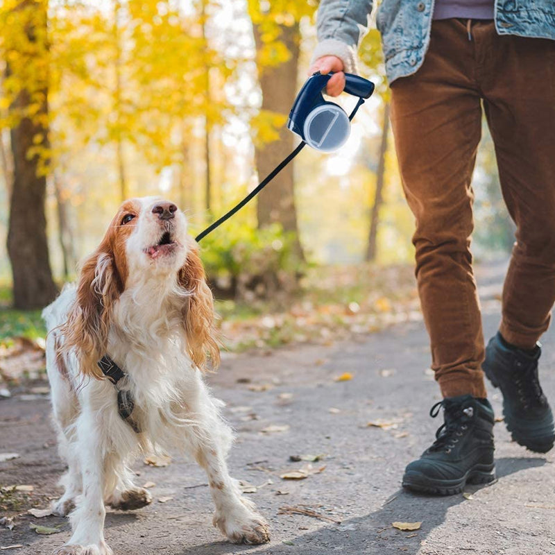 Multifunctional Retractable Leash Pet LED Walking Rope with Snack Box