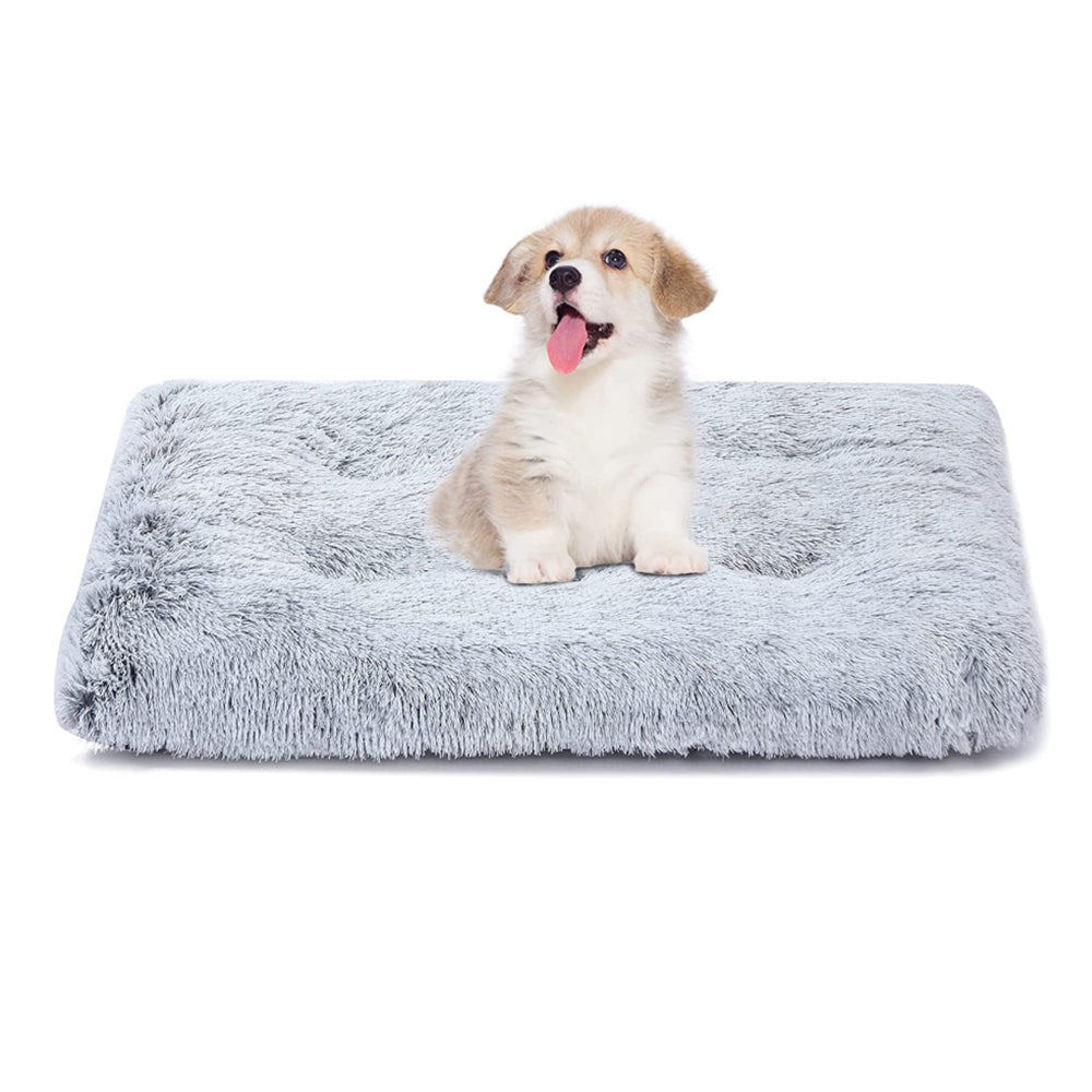 PETSWOL Plush and Cozy Pet Mat for Ultimate Comfort and Warmth-Light Grey