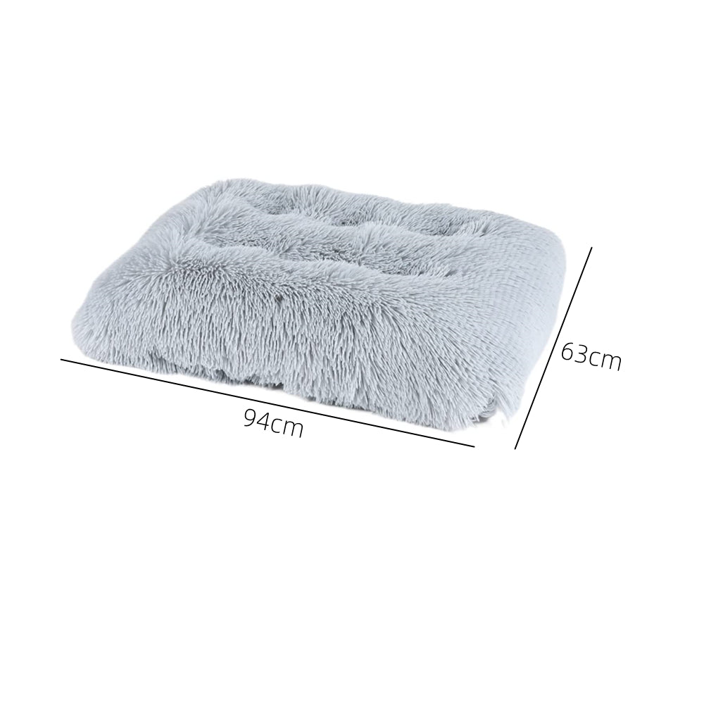 PETSWOL Plush and Cozy Pet Mat for Ultimate Comfort and Warmth-Light Grey