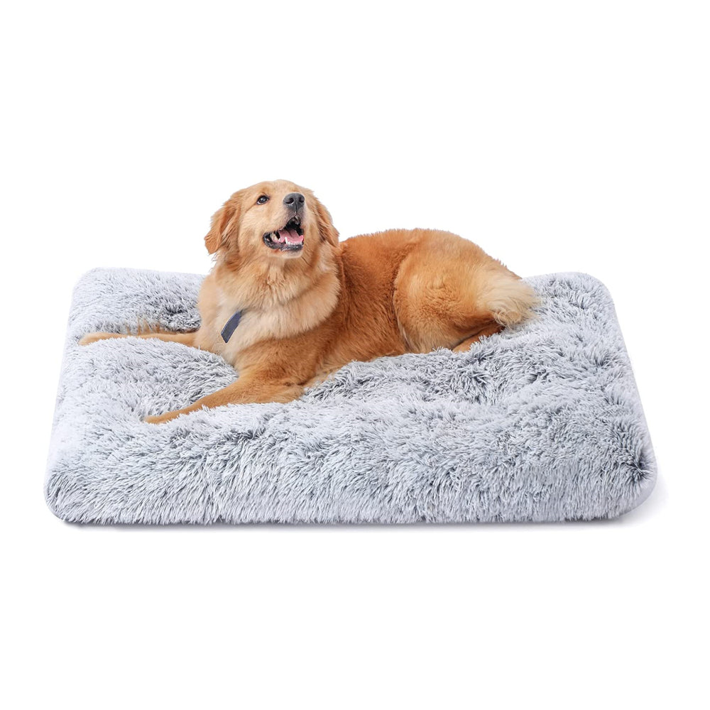 PETSWOL Plush and Cozy Pet Mat for Ultimate Comfort and Warmth-Light Grey