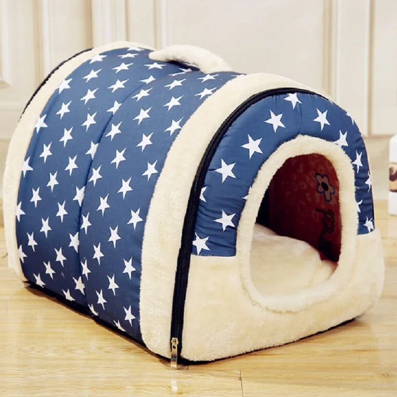 2 in 1 Convertible Pet Bed Warm and Comfortable Igloo-Shaped Pet Cave