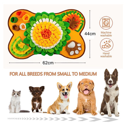 PETSWOL Pet Snuffle Mat With Puzzle For Dogs