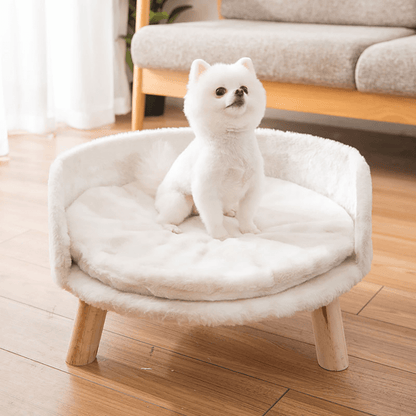 Plush Luxury Cat Bed with Cozy Cushion Pad_0