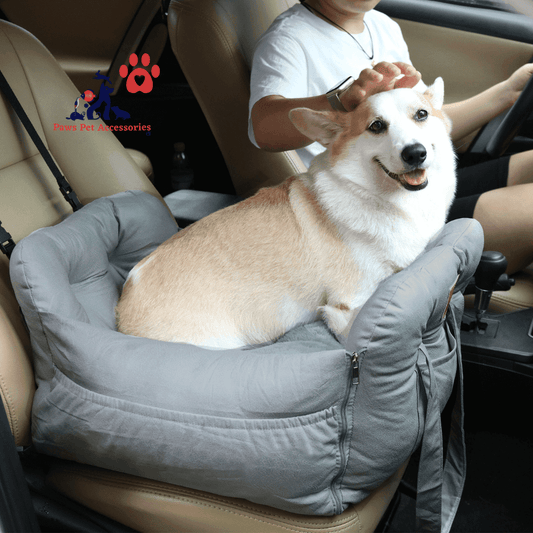 Dog Car Seat with Safety Belt Pet Booster Nest Cushion_0