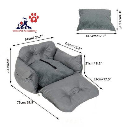 Dog Car Seat with Safety Belt Pet Booster Nest Cushion_7