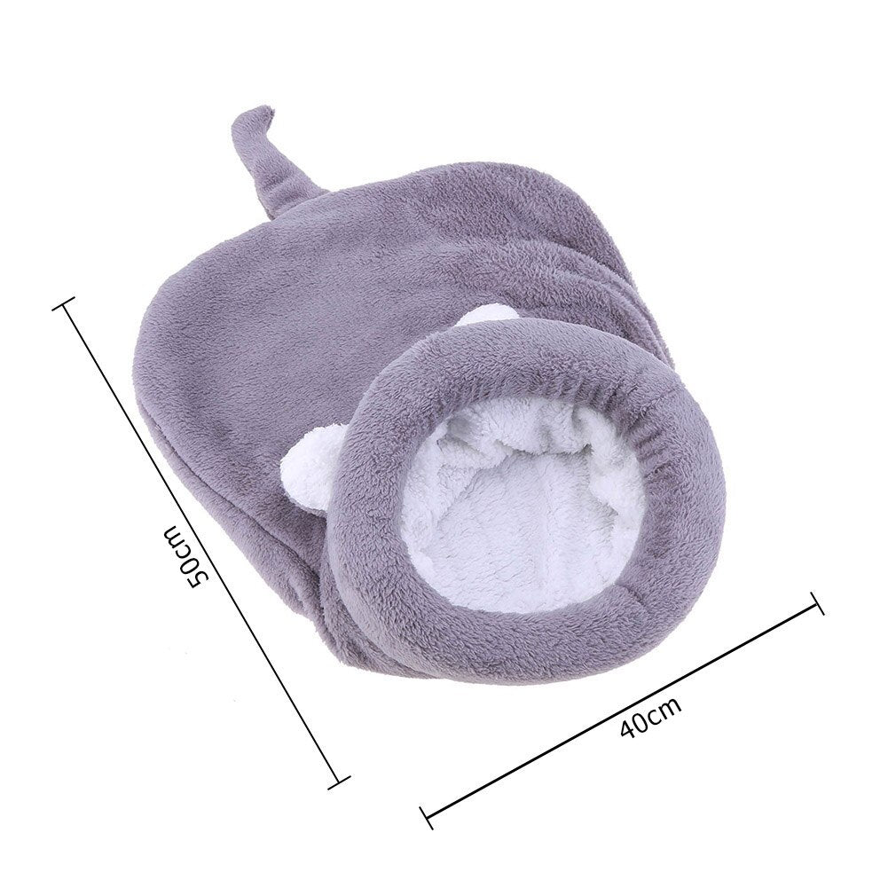 Warm Coral Fleece Cat Sleeping Bag Bed For Puppy Small Dogs Pets Cat Mat Bed Kennel House  Warm Sleeping Bed For Pets