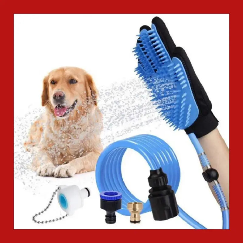 3-in-1 Pet Bathing Tool Sprayer Massage Glove and Hair Remover - Supplies 5