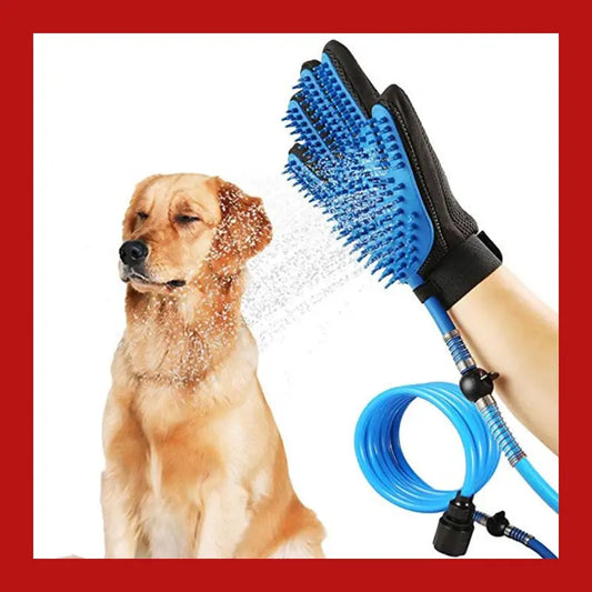 3-in-1 Pet Bathing Tool Sprayer Massage Glove and Hair Remover - Supplies 1