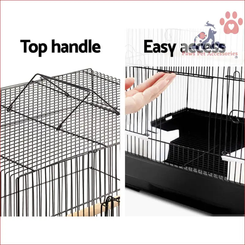 Metal wire pet crate with dual access features for i.Pet Bird Cage 88cm Large Aviary