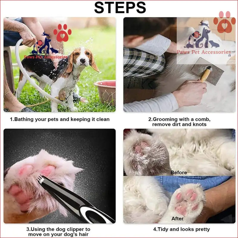 Step-by-step guide to using a Black and Silver Electric Pet Nail Trimmer for easy grooming