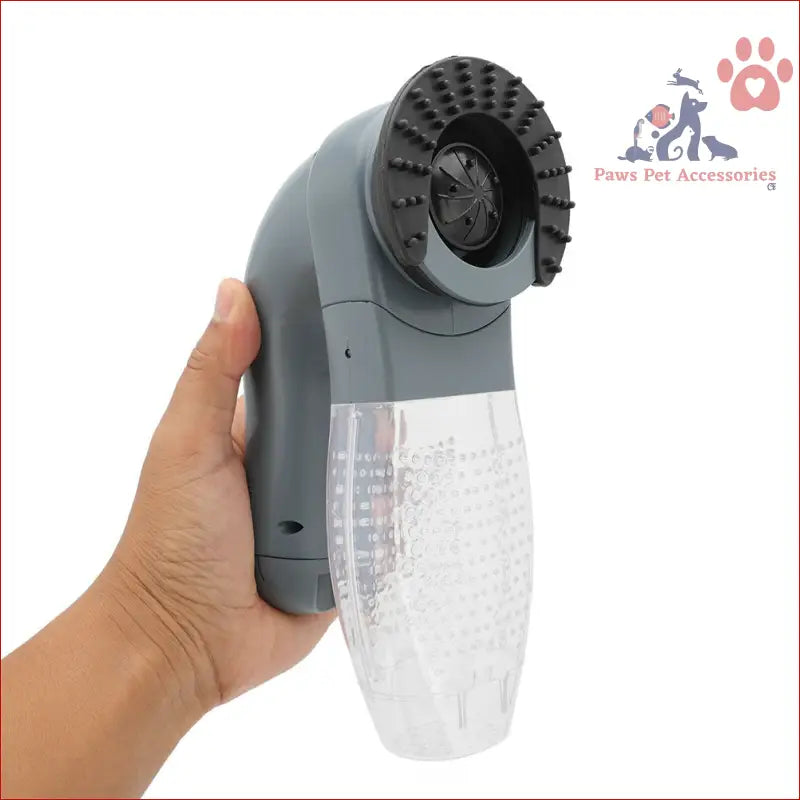 Handheld pet hair vacuum with clear chamber for easy battery operated cleaning