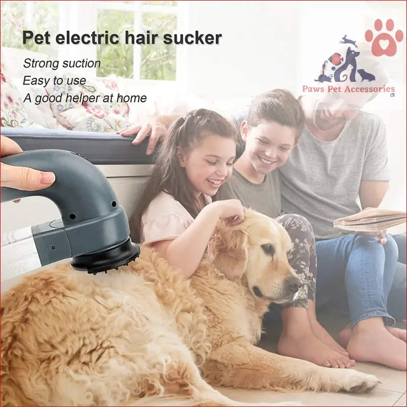 Pet hair vacuum tool for easy vacuum hair removing, battery operated grooming solution