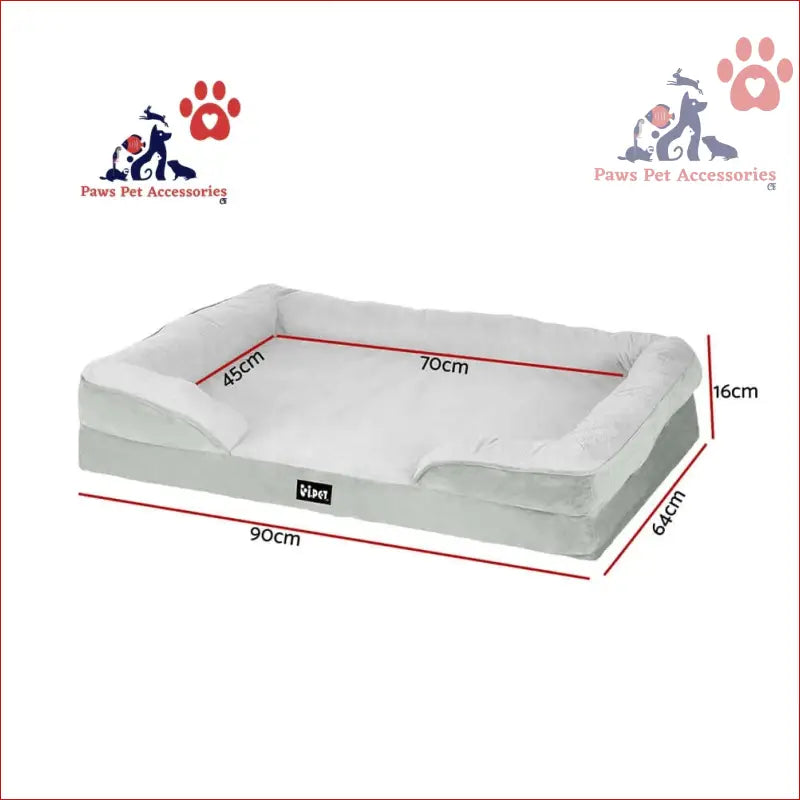 Orthopedic memory foam pet bed dog with raised edges and calming soft cushion design