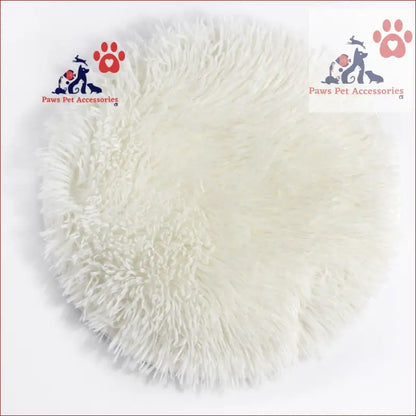 Fluffy white cushion on USB Electrical Heated Pet Bed for cozy, energy saving comfort