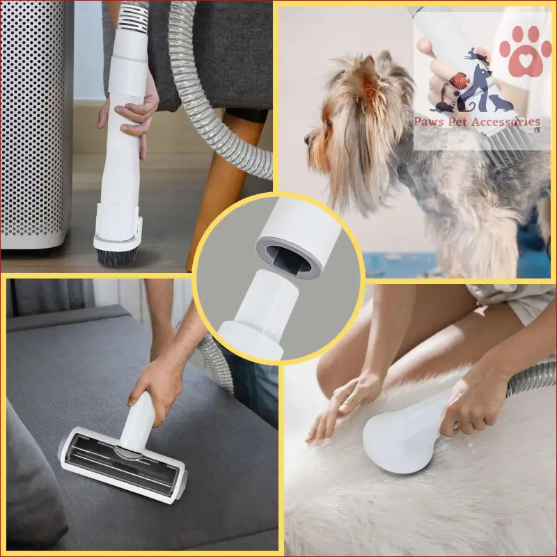 Handheld vacuum tool for pet hair from Furtastic 8-in-1 XL Pet Grooming Kit