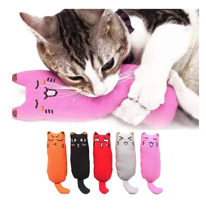 Rustle Sound Catnip Toy Cats Products for Pets Cute Cat Toys Kitten Teeth Grinding Plush Thumb Pillow Pet Accessories