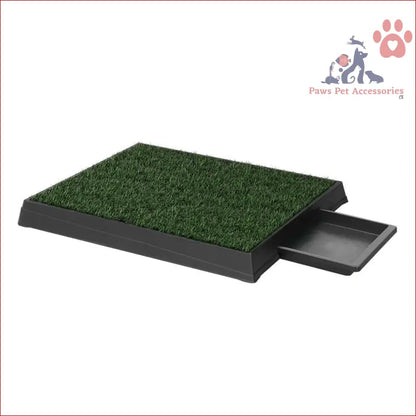 Indoor pet training pad with grass and removable tray for easy dog potty toilet use