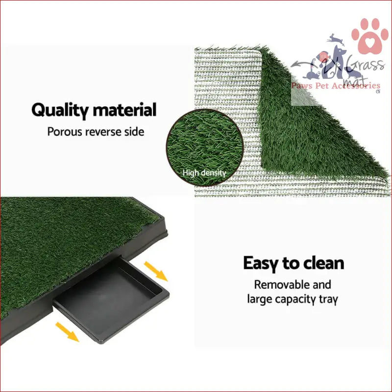 Artificial grass mat with removable tray for the i.Pet Pet Training Pad dog potty toilet