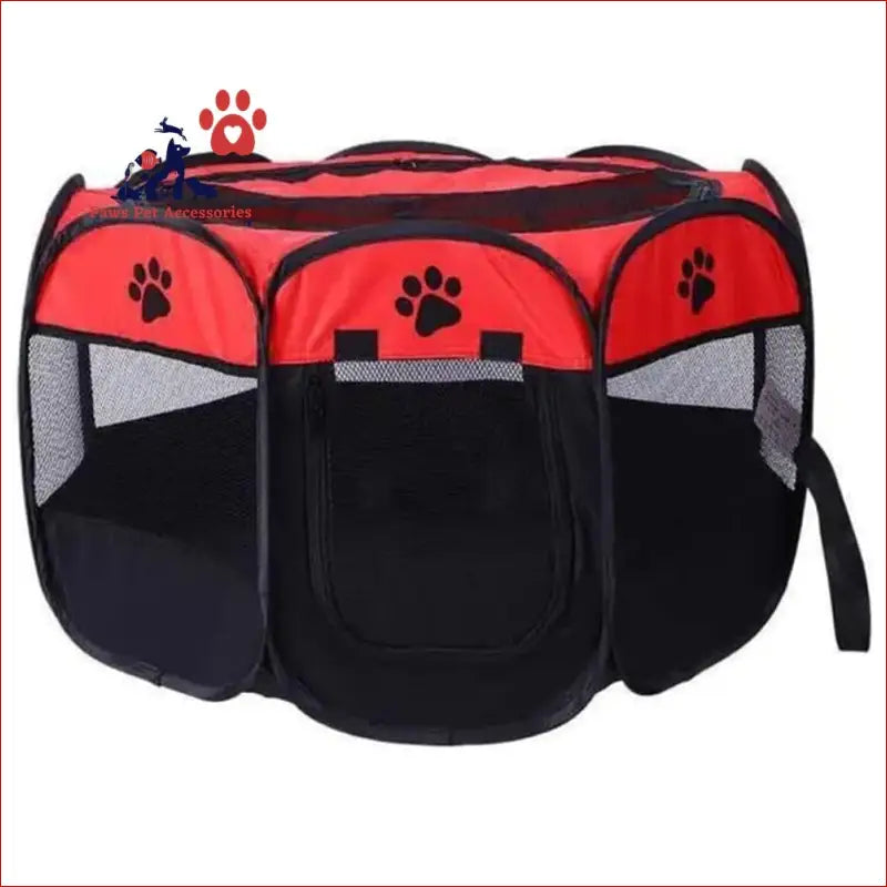 Multi-functional Portable Pet Tent for Indoor and Outdoor - Red / Small - Foldable 4