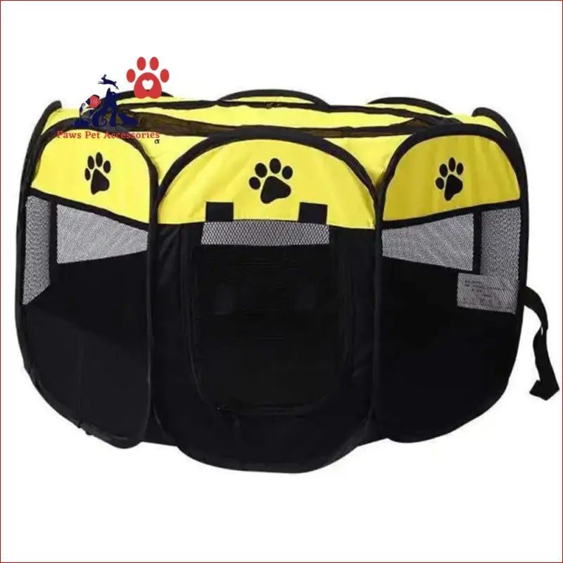 Multi-functional Portable Pet Tent for Indoor and Outdoor - Yellow / Small - Foldable 5