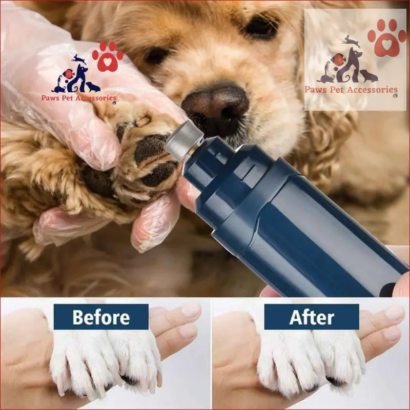 LED Light Pet Nail Grinder for easy dog and cat claw trimming with rechargeable power