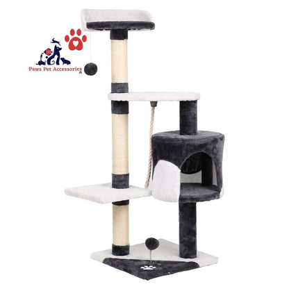 i.Pet Cat Tree 112cm Tower Scratching Post Scratcher Wood Condo House Furniture