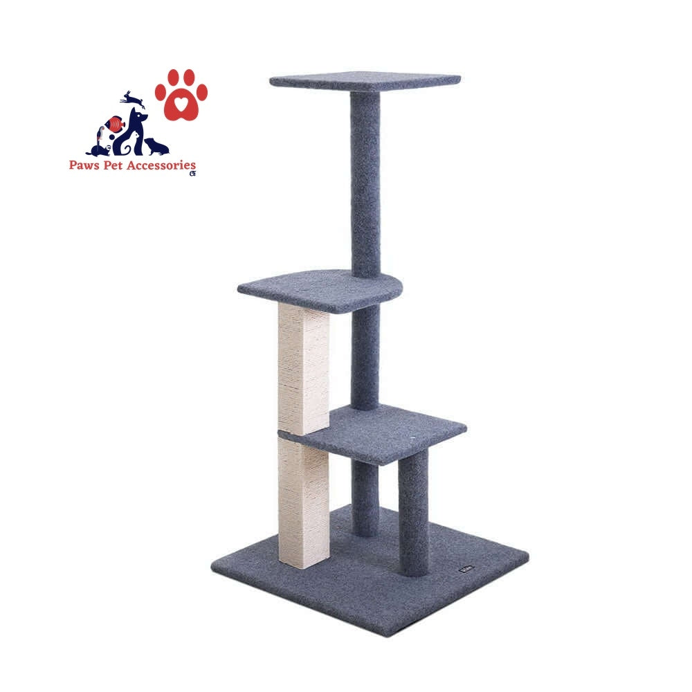 i.Pet Cat Tree 124cm Scratching Post Tower Scratcher Trees Wood Condo Board