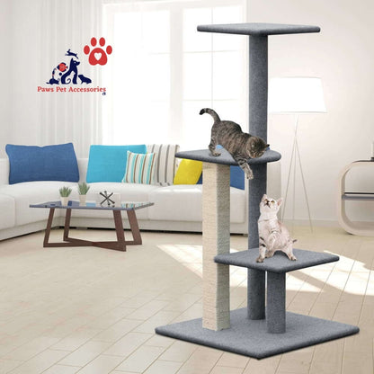 i.Pet Cat Tree 124cm Scratching Post Tower Scratcher Trees Wood Condo Board