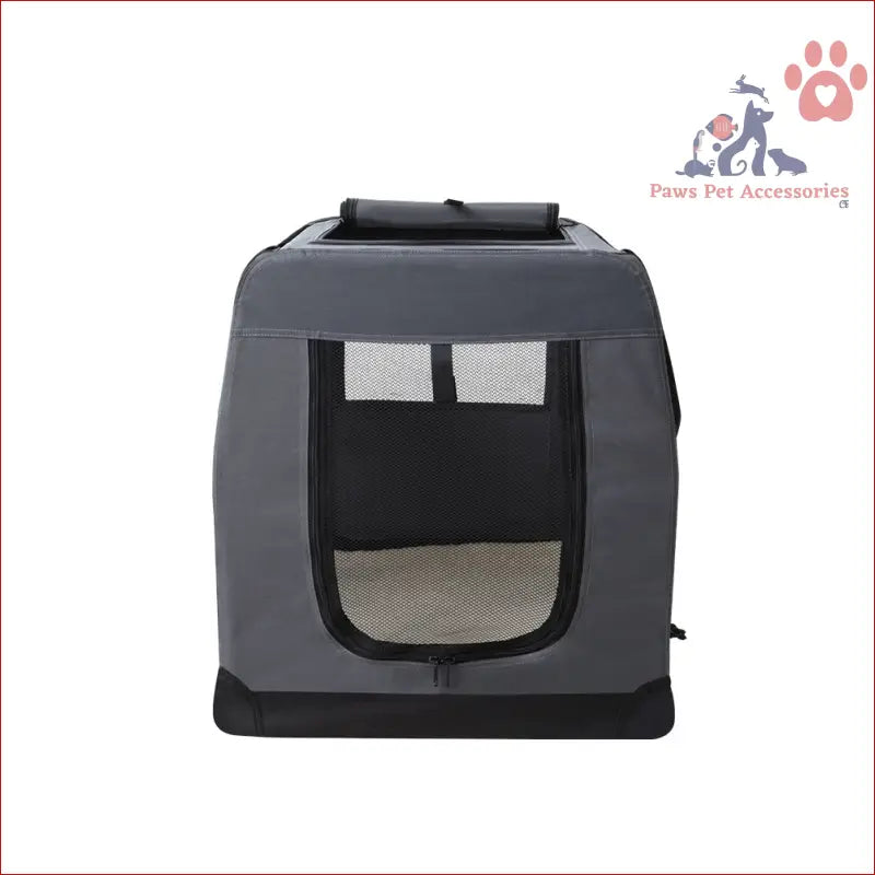 Portable soft-sided pet carrier with mesh for cats and dogs, travel 60x42cm portable