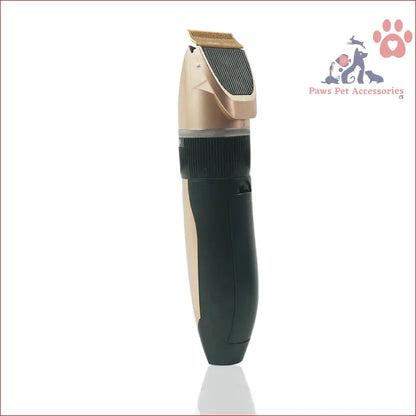 Electric hair trimmer with beige top and dark green body for Pet Clippers Professional