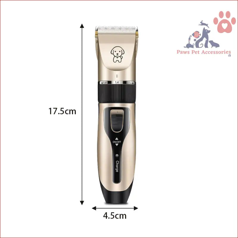 Gold and black Pet Clippers Professional Electric Pet Hair Shaver with digital display