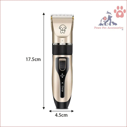 Gold and black Pet Clippers Professional Electric Pet Hair Shaver with digital display