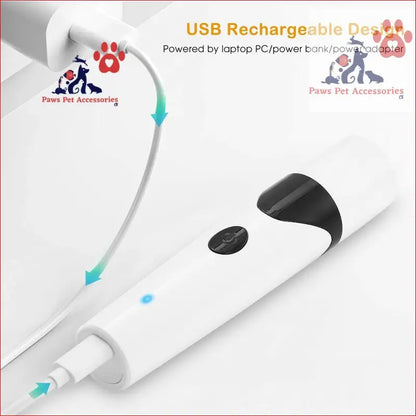 White USB rechargeable automatic nail polisher and grinder grooming manicure tool