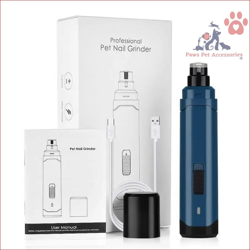 Professional Pet Nail Grinder with USB charging and packaging for easy use and storage