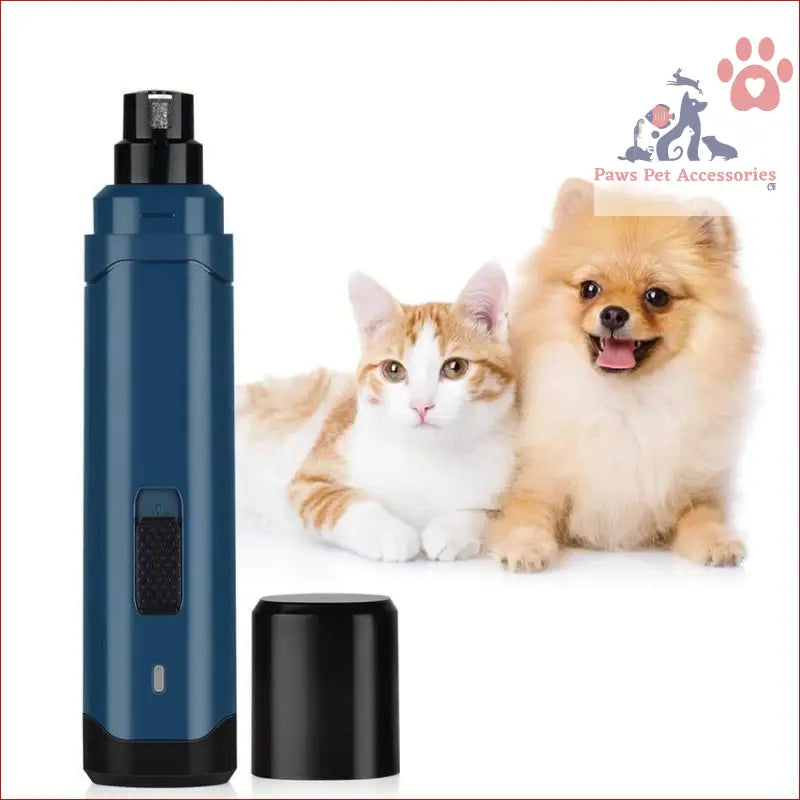 Electric Pet Nail Grinder in Navy Blue and Black for Dogs and Cats Rechargeable Claw Filer