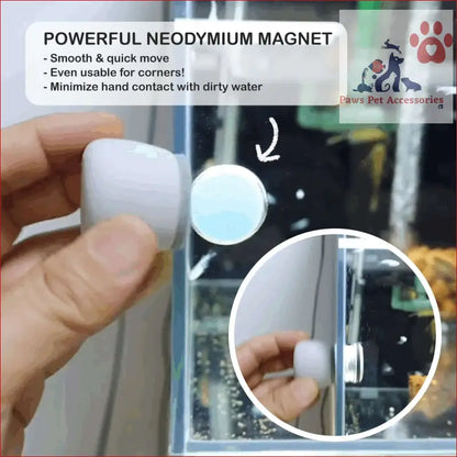 Powerful neodymium tank corner moss magnet for cleaning aquarium glass and removing algae