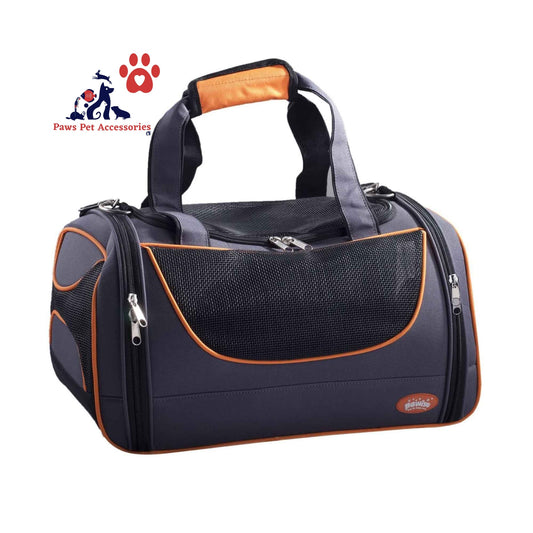 Pet Travel Bag Dog Cat Puppy Portable Foldable Carrier Large Shoulder Orange Cage