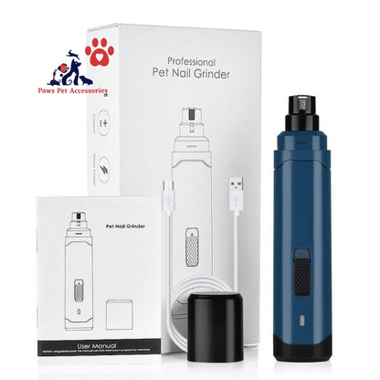 LED Light Pet Nail Grinder Dog Cat Electric Trimmer 2 Speed Rechargeable Filer