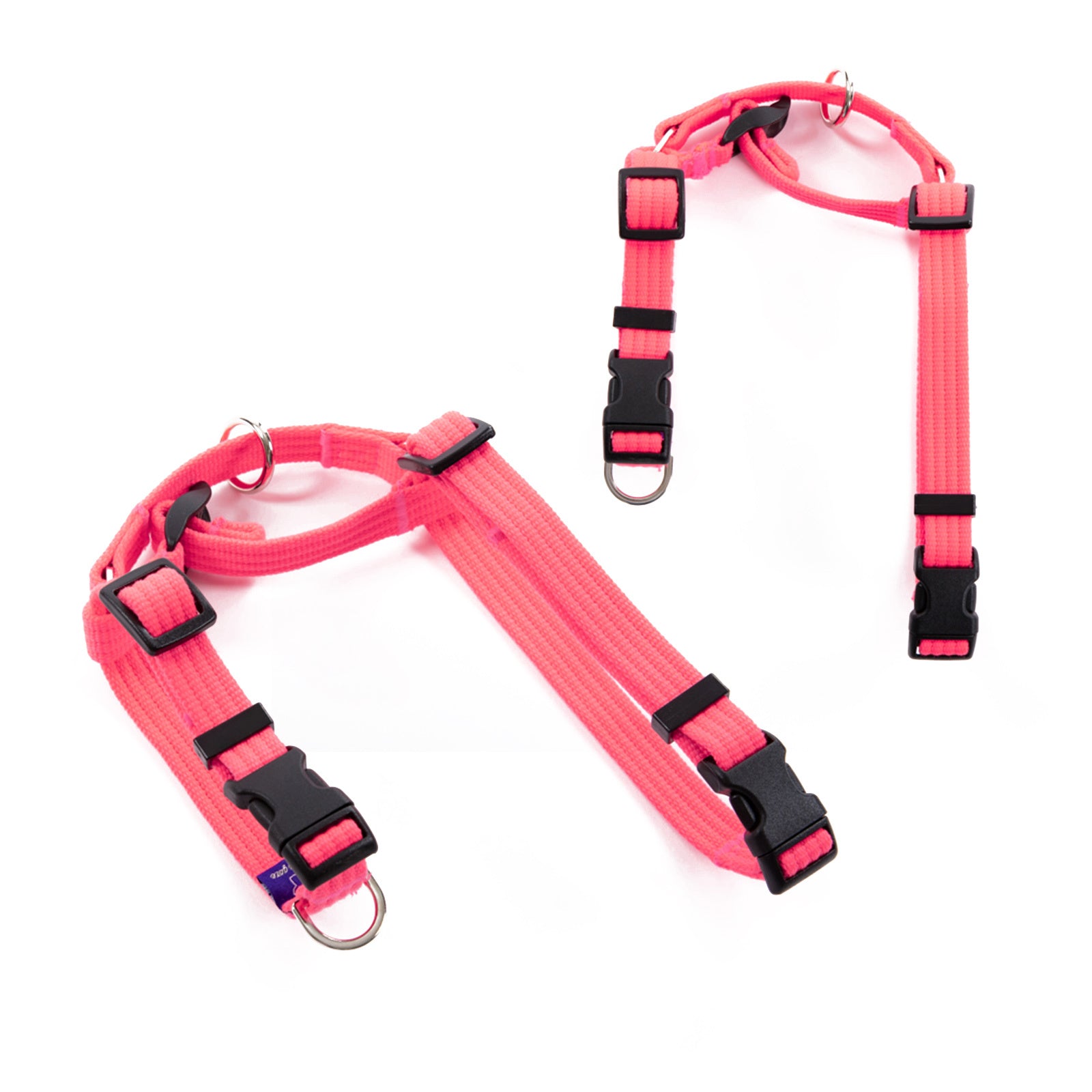 Dog Double-Lined Straps Harness Adjustable M NEON CAROL-PINK