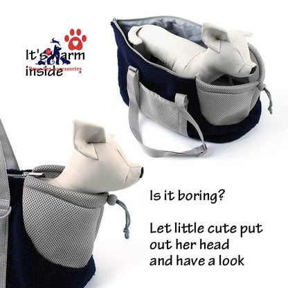 LIFEBEA Small Cat Carrier Pet bag: Comfy Shoulder Bag with Adjustable Strap for Small Dogs, Puppies, Kittens Up to 3kg /6.6 lbs - Grey