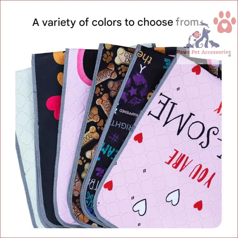 Colorful fabric face masks next to a Beige Dog Car Seat Cover for stylish pet protection