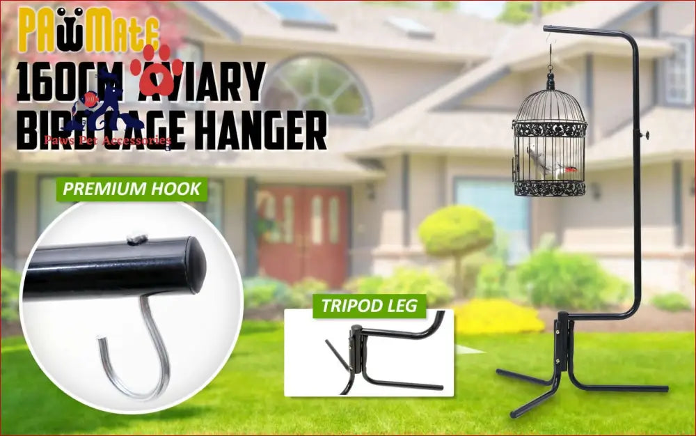 Bird Cage Hanger Stand Parrot Aviary Solo 160cm - Pet Care > Cages & Stands 2