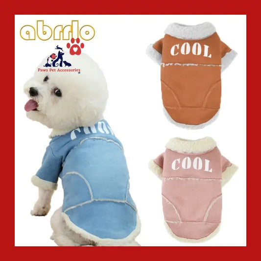 Cute Dog Jacket Winter Warm Puppy Clothes Thickening Fleece Pet Outfits Coat for Small Dogs Chihuahua Bichon Pets