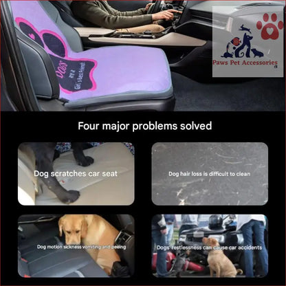 Bone Dog Car Seat Cover, a waterproof scratch-resistant pet seat protector for dogs